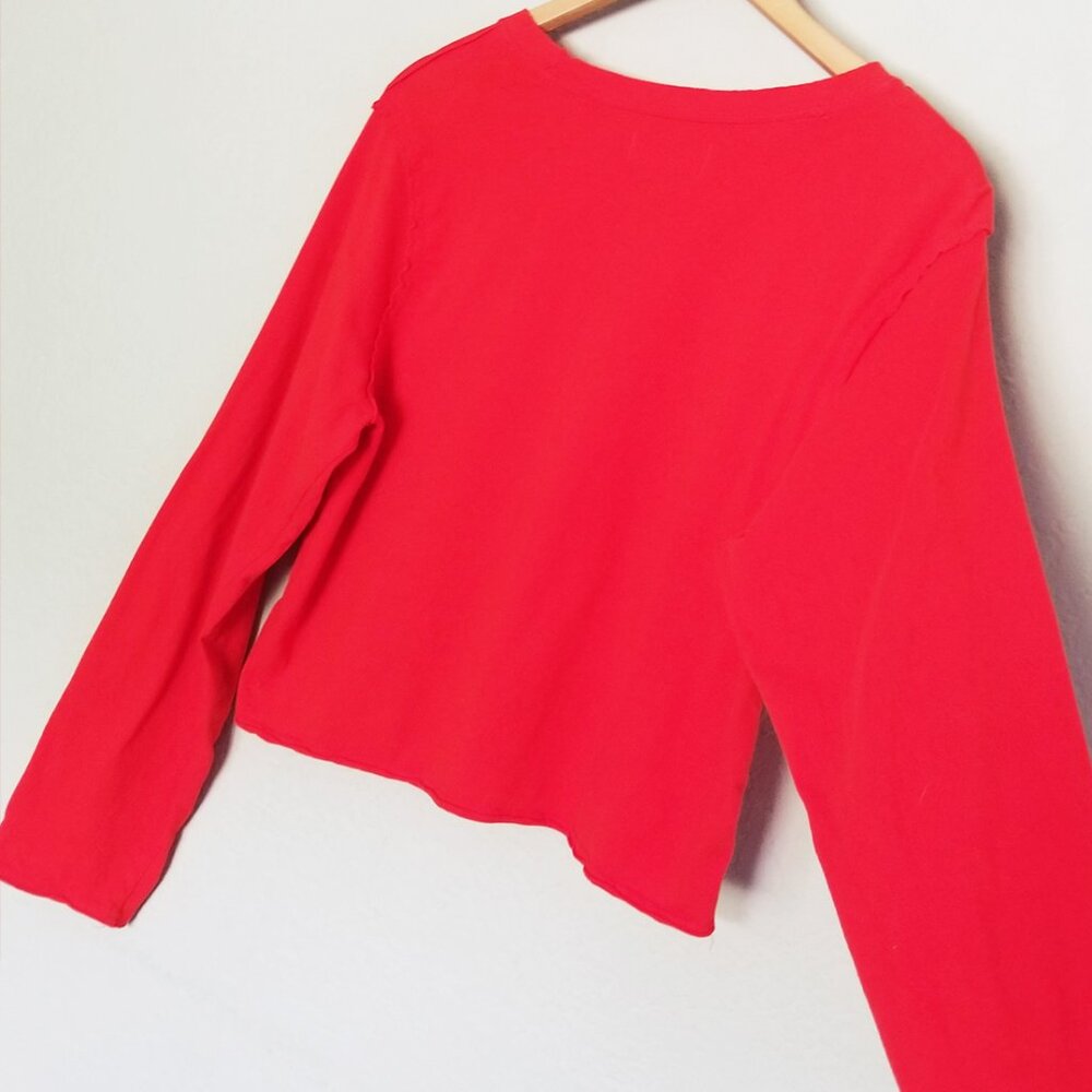 We The Free Red Cropped Long Sleeve Tee - Picture 11 of 15